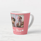 シンプルラヴエレガントヴァレンティネスのカップルの写真 カフェラテマグ (右アングル)