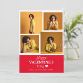 シンプルラヴエレガントヴァレンティネスのカップルの写真 シーズンカード (スタンド正面)