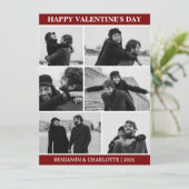 シンプルラヴエレガントヴァレンティネスのカップルの写真 シーズンカード (スタンド正面)