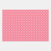 シンプルラヴハートモダンピンクピーチホワイト ラッピングペーパーシート (正面)