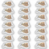 シンプルリップグロス包装金ゴールドロゴブランディング シール (正面)