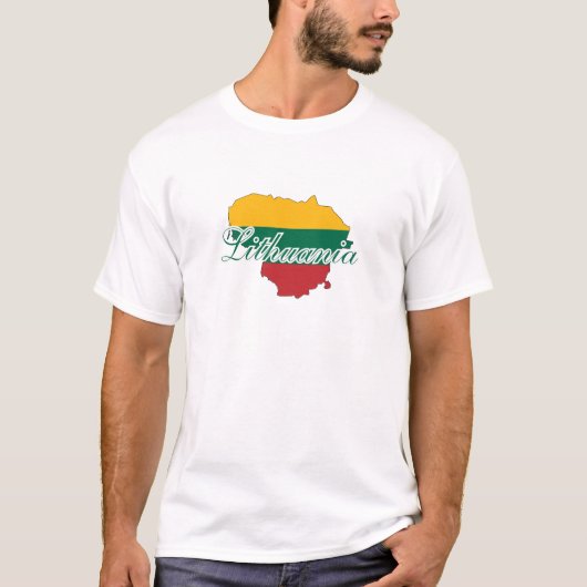 シンプルリトアモダンニアリトアニア国旗 Tシャツ (正面)