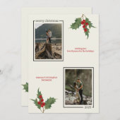 シンプルリトルクリスマス シーズンカード (正面/裏面)