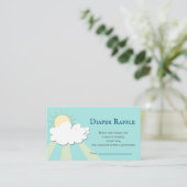 シンプルリトルサンシャインベビーシャワーオムツラッフル エンクロージャーカード (スタンド正面)