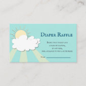 シンプルリトルサンシャインベビーシャワーオムツラッフル エンクロージャーカード (正面)