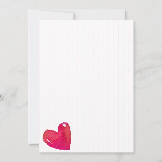 シンプルリトルスウィートストライプベビーシャワー 招待状 (裏面)