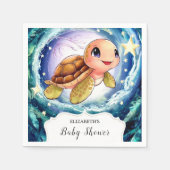 シンプルリトルタートルベビーシャワー スタンダードカクテルナプキン (正面)