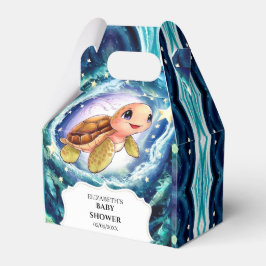 シンプルリトルタートルベビーシャワー フェイバーボックス