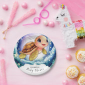 シンプルリトルタートルベビーシャワー ペーパープレート (パーティー)