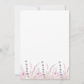 シンプルリトルワイルドフラワーガーデンベイビーシャワー サンキューカード (裏面)