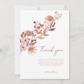 シンプルリトルワイルドフラワーボホ |秋のベビーシャワー サンキューカード (正面)