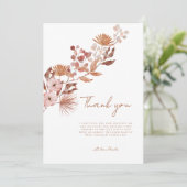 シンプルリトルワイルドフラワーボホ |秋のベビーシャワー サンキューカード (スタンド正面)