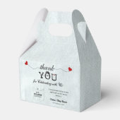 シンプルリトル紳士赤ちゃんシャワーありがとう可愛い フェイバーボックス (正面サイド)