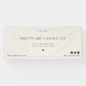 シンプルリネンビジネスイベント表示マーケティング 横断幕 (横)