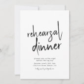 シンプルリハーサルエレガントディナー招待状 招待状 (正面)