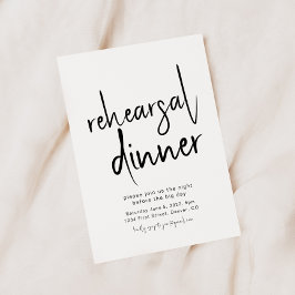 シンプルリハーサルエレガントディナー招待状 招待状