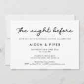 シンプルリハーサル前の夜 招待状 (正面)
