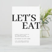 シンプルリハーサル食べモダンディナー 招待状 (スタンド正面)