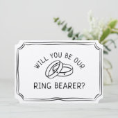 シンプルリングや輪ベアラモダンー提案白黒 カード (スタンド正面)