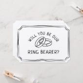 シンプルリングや輪ベアラモダンー提案白黒 カード (正面/裏面インサイチュ)