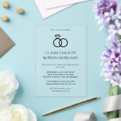 シンプルリングや輪結婚式招待状 アクリル招待状 (インサイチュ (ウェディング))