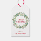 シンプルリースエレガントジョイモダンクリスマス ギフトタグ (正面)