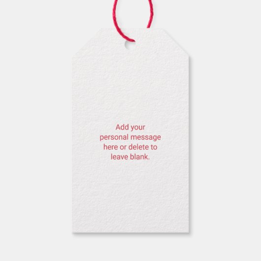 シンプルリースエレガントジョイモダンクリスマス ギフトタグ (裏面)