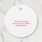 シンプルリースエレガントジョイモダンクリスマス フェイバータグ (裏面)