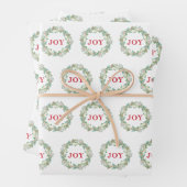 シンプルリースエレガントジョイモダンクリスマス ラッピングペーパーシート (インサイチュ)