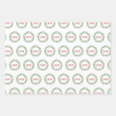 シンプルリースエレガントジョイモダンクリスマス ラッピングペーパーシート (正面)