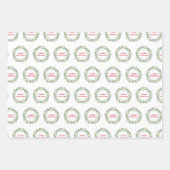 シンプルリースエレガントジョイモダンクリスマス ラッピングペーパーシート (正面)