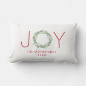 シンプルリースエレガントジョイモダンクリスマス ランバークッション (正面)