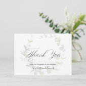シンプルリースグリーンリー結婚ズ・サンキュー サンキューカード (スタンド正面)