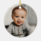 シンプルリース初めてのクリスマスオーナメント – ミント セラミックオーナメント (裏面)