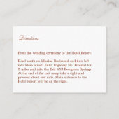 シンプルリース赤いウェディングレセプションエンクロージャ エンクロージャーカード (裏面)