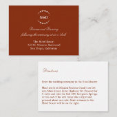 シンプルリース赤いウェディングレセプションエンクロージャ エンクロージャーカード (正面/裏面)