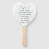 シンプルリーフ&ピンクロータスマンダラ結婚式 プログラム ハンドファン (裏面)