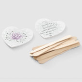 シンプルリーフ&ピンクロータスマンダラ結婚式 プログラム ハンドファン (組立なし)