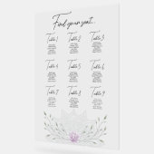 シンプルリーフ&ピンクロータス結婚マンダラの座席 アクリルサイン (傾斜)