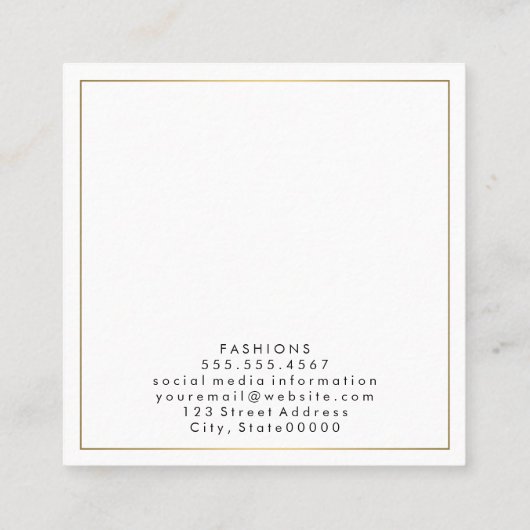 シンプルルクス スクエア名刺 (裏面)