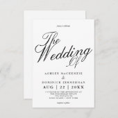 シンプルルシア書結婚道 招待状 (正面/裏面)