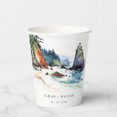 シンプルルビービーチオリンピックナショナル結婚パーク 紙コップ (裏面)