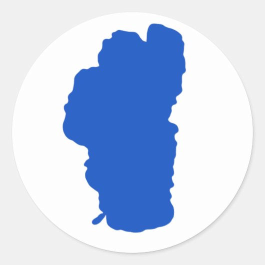 シンプルレイクタホステッカー、ラウンド ラウンドシール (正面)