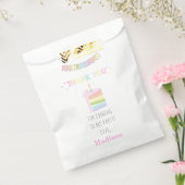 シンプルレインボーケーキサンキュー誕生日 フェイバーバッグ (封をした状態)