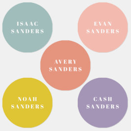 シンプルレインボー防水衣名 ラベル