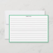 シンプルレシピモダンカードグリーン (裏面)