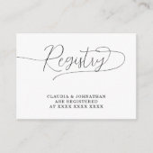 シンプルレジストリー ブライダルシャワー エンクロージャーカード (正面)