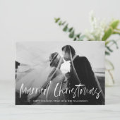 シンプルレタリングの結婚休日の発表 シーズンカード (スタンド正面)