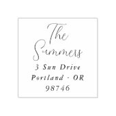 シンプルレタリングファミリ名差出人住所 ラバースタンプ (インプリント)