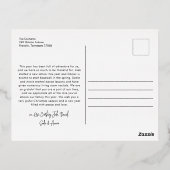 シンプルレタリングモダン2枚メリークリスマス 箔シーズンポストカード (裏面)